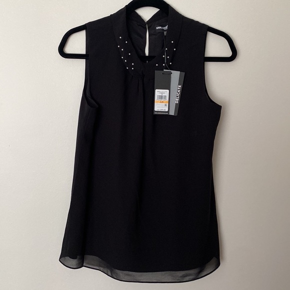 Karl Lagerfeld new with tags sleeveless pearl blouse size small - Picture 5 of 8